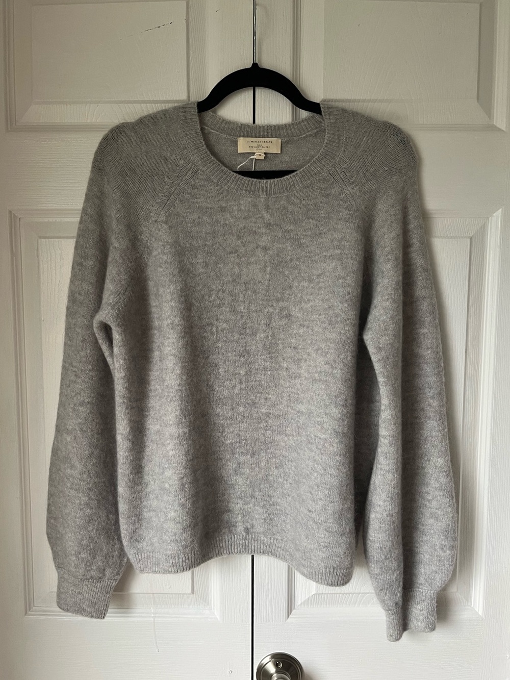 NWT 🩶 Sézane - “Louisa” Merino Wool Blend Jumper in Mottled Grey